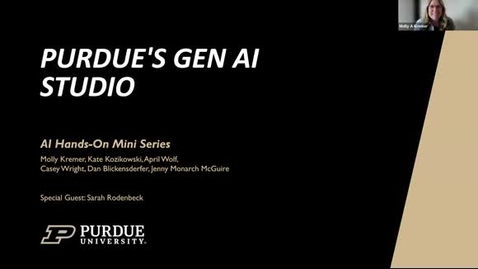 Thumbnail for March 7, 2025: Purdue's GenAI Studio