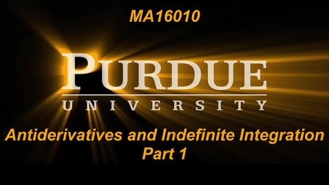 Thumbnail for Antiderivatives and Indefinite Integration Part 1