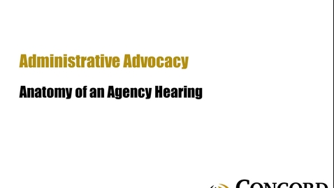 Thumbnail for Anatomy of an Agency Hearing