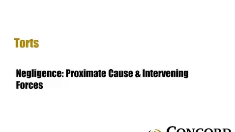 Thumbnail for CL620 Proximate Cause and Intervening Forces
