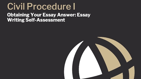 Thumbnail for CL670 Mod8 Obtaining Your Essay Answer: Essay Writing Self-Assessment