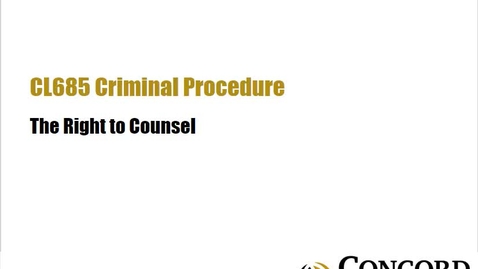 Thumbnail for The Right to Counsel