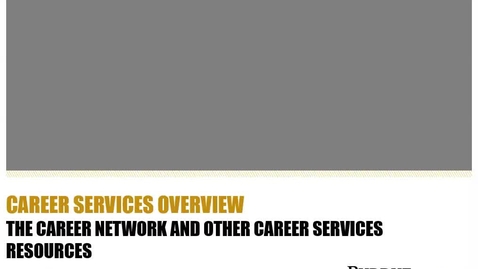 Thumbnail for Career Services Overview - CS100