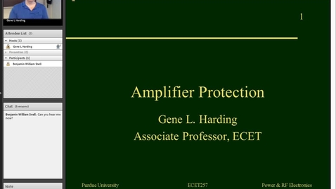 Thumbnail for ECET257 Lecture 25_Amplifier Protection, Sp13