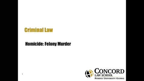 Thumbnail for Homicide Felony Murder