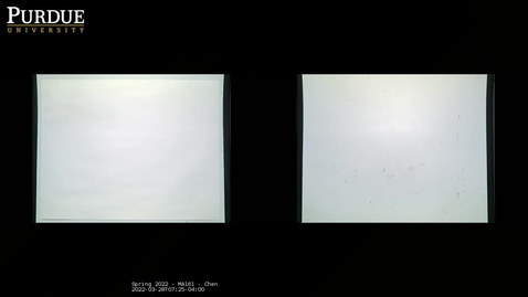 Thumbnail for Spring 2022 - MA161 - Chen (no audio)