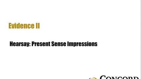 Thumbnail for Hearsay Present Sense Impressions