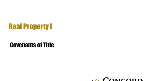 Thumbnail for Covenants of Title