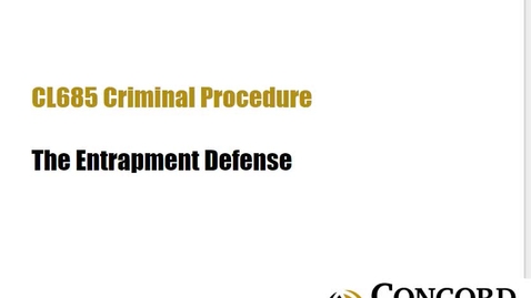 Thumbnail for The Entrapment Defense