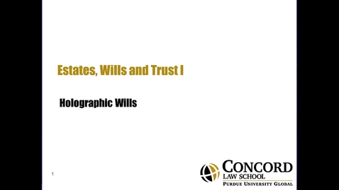 Thumbnail for Holographic Wills