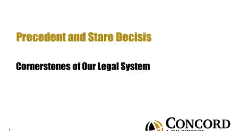 Thumbnail for Precedent and Stare Decisis