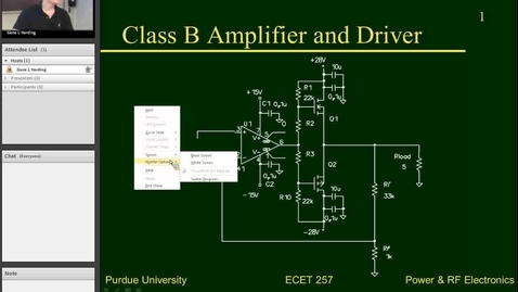 Thumbnail for ECET257 Lecture 24_  Class B Amp &amp; Driver, Sp13_0