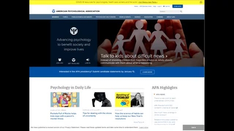 Thumbnail for American Psychological Association (APA)