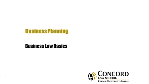 Thumbnail for Business Law Basics