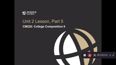 Thumbnail for CM220 Unit 2 Part 5
