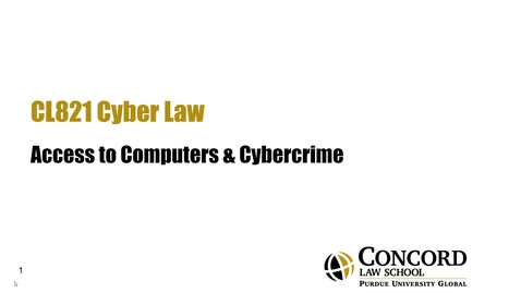 Thumbnail for Access to Computers and Cybercrime