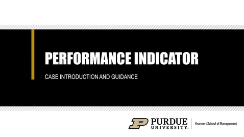Thumbnail for Performance Indicator Case Intro and Guidance - Luis Rios