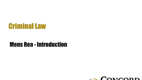 Thumbnail for Mens Rea - Introduction