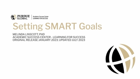 Thumbnail for entry Setting SMART Goals