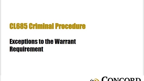 Thumbnail for Exceptions to the Warrant Requirement