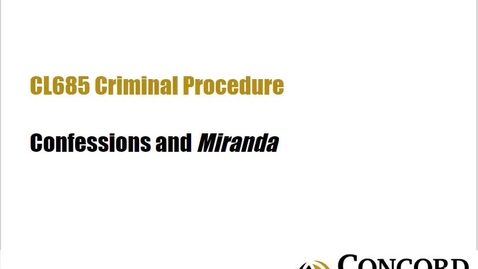 Thumbnail for Confessions and Miranda