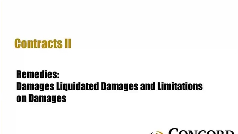 Thumbnail for Liquidated Damages and Limitations on Damages