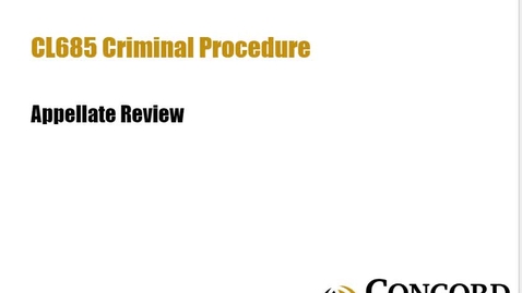 Thumbnail for Appellate Review