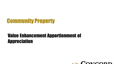 Thumbnail for Value Enhancement Apportionment of Appreciation