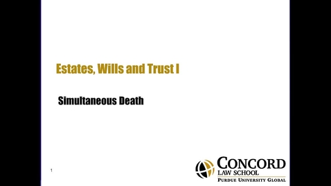 Thumbnail for Simultaneous Death