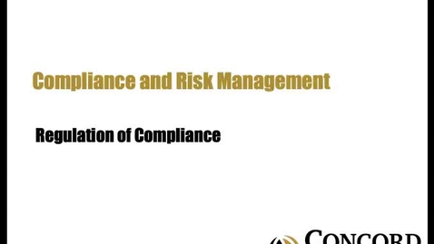 Thumbnail for Regulation of Compliance