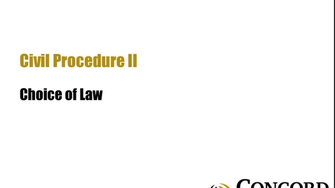 Thumbnail for Choice of Law