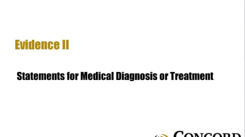 Thumbnail for Statements for Medical Diagnosis or Treatment
