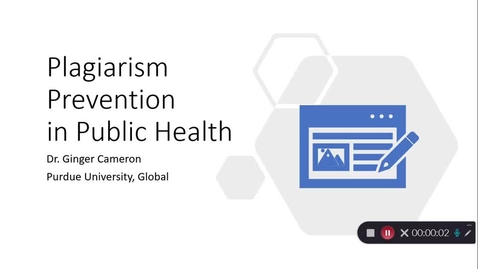 Thumbnail for Plagiarism Prevention in Public Health