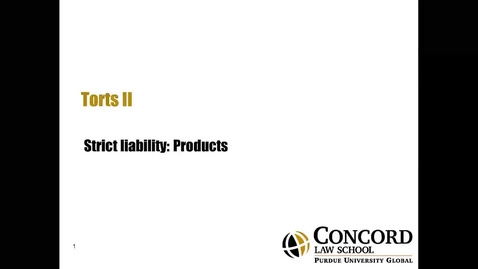 Thumbnail for Strict Liability Products