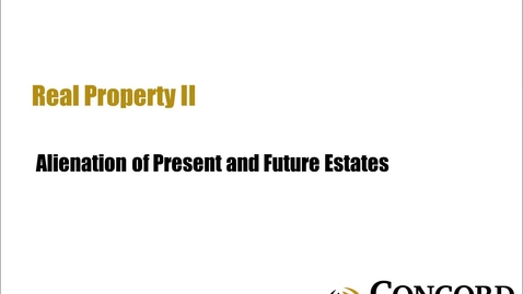 Thumbnail for Alienation of Present and Future Estates