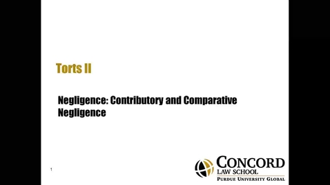 Thumbnail for Contributory and Comparative Negligence