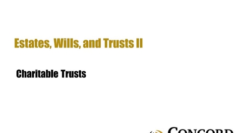 Thumbnail for Charitable Trusts