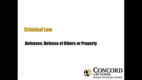 Thumbnail for Defense of Others or Property