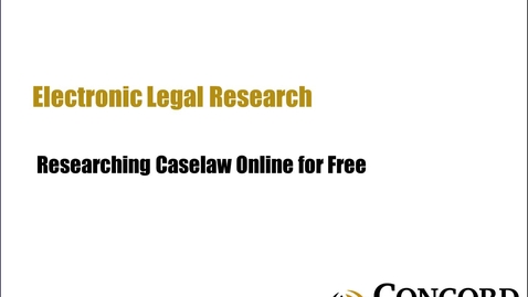 Thumbnail for Researching Caselaw Online for Free