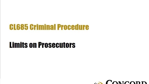 Thumbnail for Limitations on Prosecutors