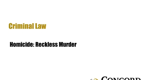 Thumbnail for Homicide Reckless Murder