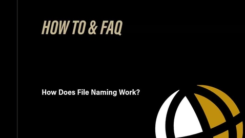Thumbnail for FAQ How Does File Naming Work?