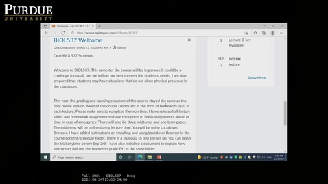 Thumbnail for Fall 2021 - BIOL537 - Deng