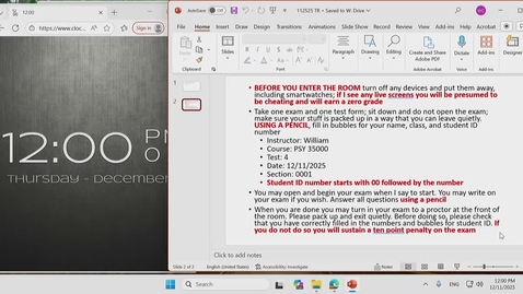 Thumbnail for Fall 2025 - PSY350 - William (12:00)