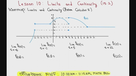 Thumbnail for entry Spring 2024 - MA261 - Sunkula (Lesson10 - Limits and Continuity)