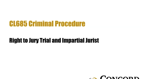 Thumbnail for Right to Trial and Impartial Jurist