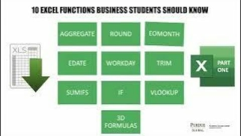 Thumbnail for entry 10 Excel Functions Business Students Should Know, Part One