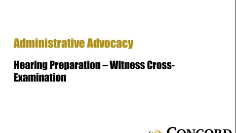 Thumbnail for Final Hearing Preparation — Witness Cross-Examination