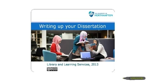 Thumbnail for entry Writing up your Dissertation