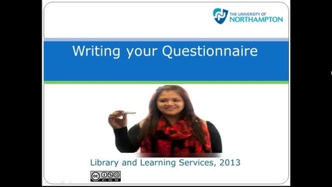 Thumbnail for entry Writing your questionnaire